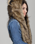 European and American fur hat winter female animal hat imitation rabbit fur grass cartoon cap with scarf AliFinds