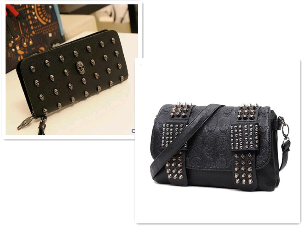 Fashion Women Black Leather Messenger Bags&amp;wallet AliFinds