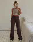 Foreign Trade New Street Trend Women's Wear Ripped Texture Jeans Wide-Leg Pants Women AliFinds