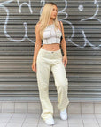 Foreign Trade New Street Trend Women's Wear Ripped Texture Jeans Wide-Leg Pants Women AliFinds