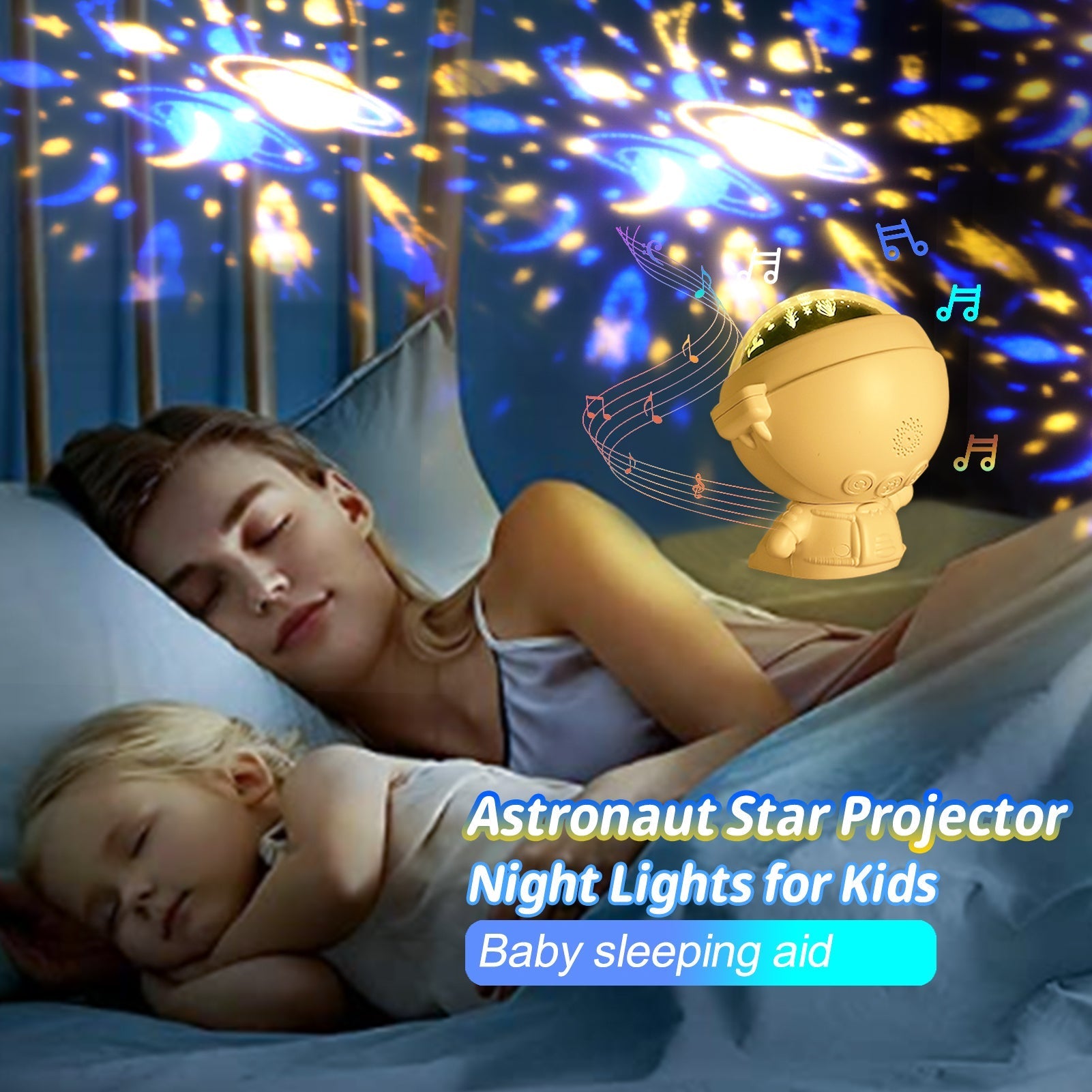 Galaxy Star Projector Starry Sky Night Light Astronaut Lamp Room Decr Gift Child Kids Baby Christmas Spaceman Projection AliFinds