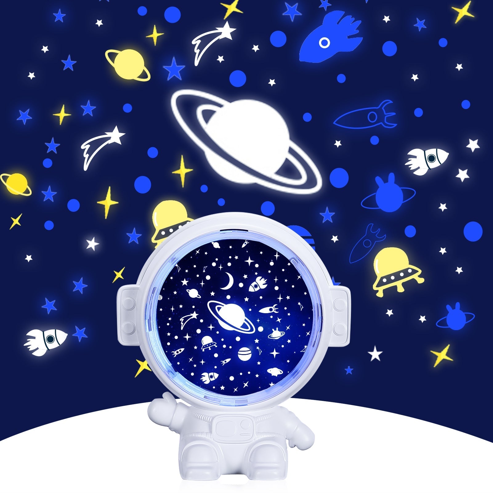 Galaxy Star Projector Starry Sky Night Light Astronaut Lamp Room Decr Gift Child Kids Baby Christmas Spaceman Projection AliFinds