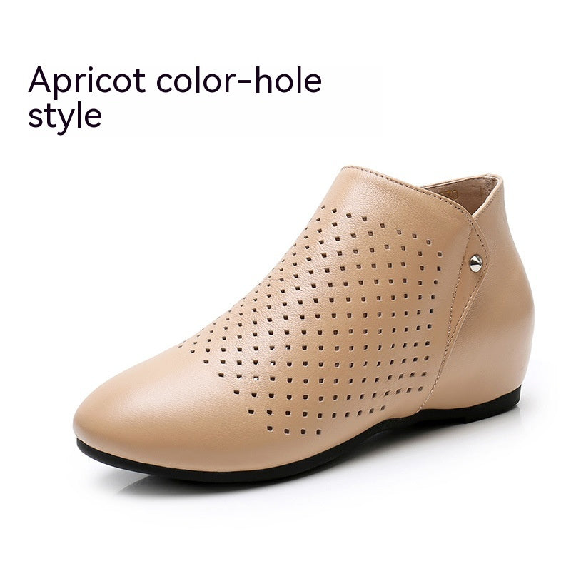 Genuine Leather Deep Mouth Flat Shoes Women AliFinds