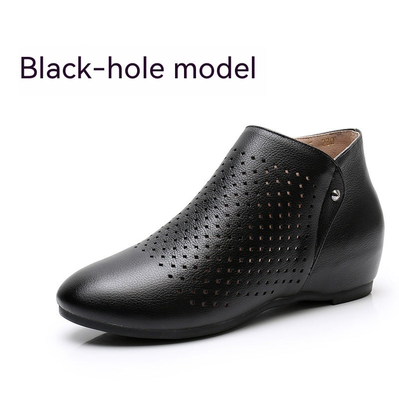 Genuine Leather Deep Mouth Flat Shoes Women AliFinds