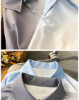 Gradient Color Casual Long-sleeved Shirt AliFinds