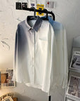 Gradient Color Casual Long-sleeved Shirt AliFinds