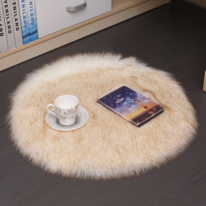 Hair Plush Carpet Floor Mats Household Floor Mats  Wool Round Bedroom Carpets AliFinds