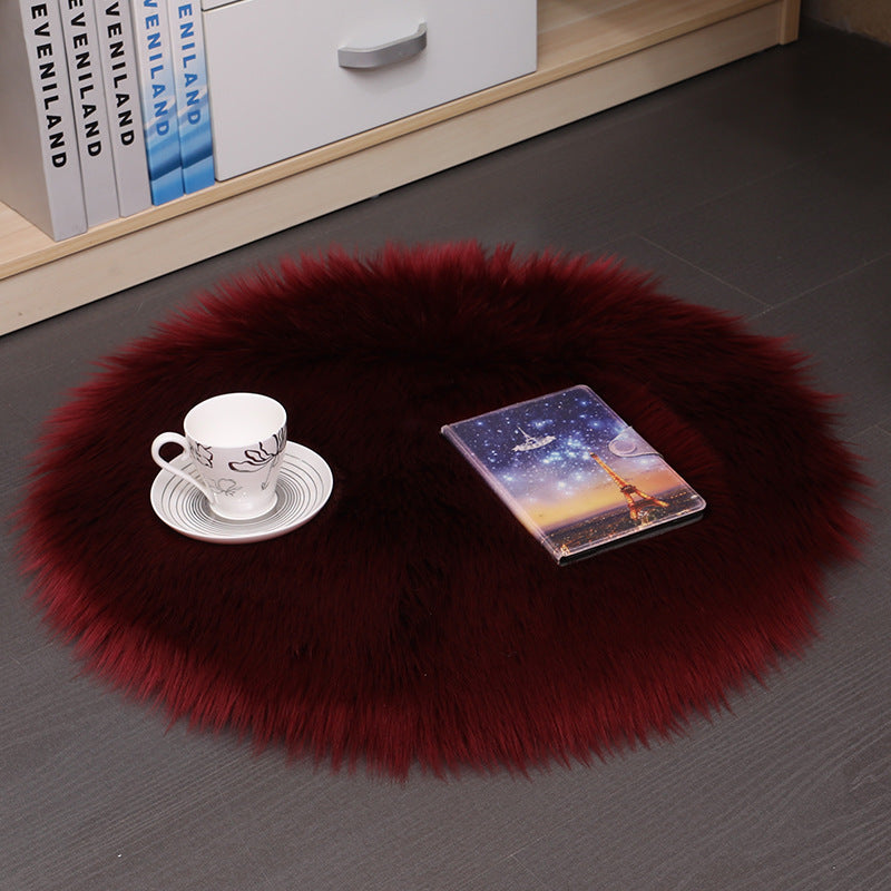 Hair Plush Carpet Floor Mats Household Floor Mats  Wool Round Bedroom Carpets AliFinds