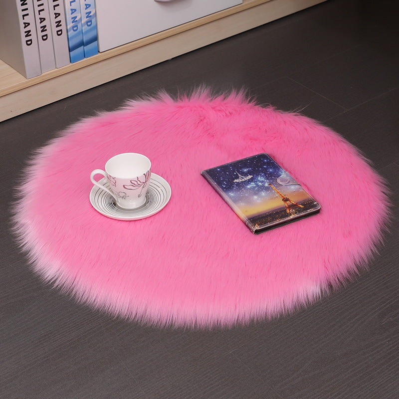 Hair Plush Carpet Floor Mats Household Floor Mats  Wool Round Bedroom Carpets AliFinds