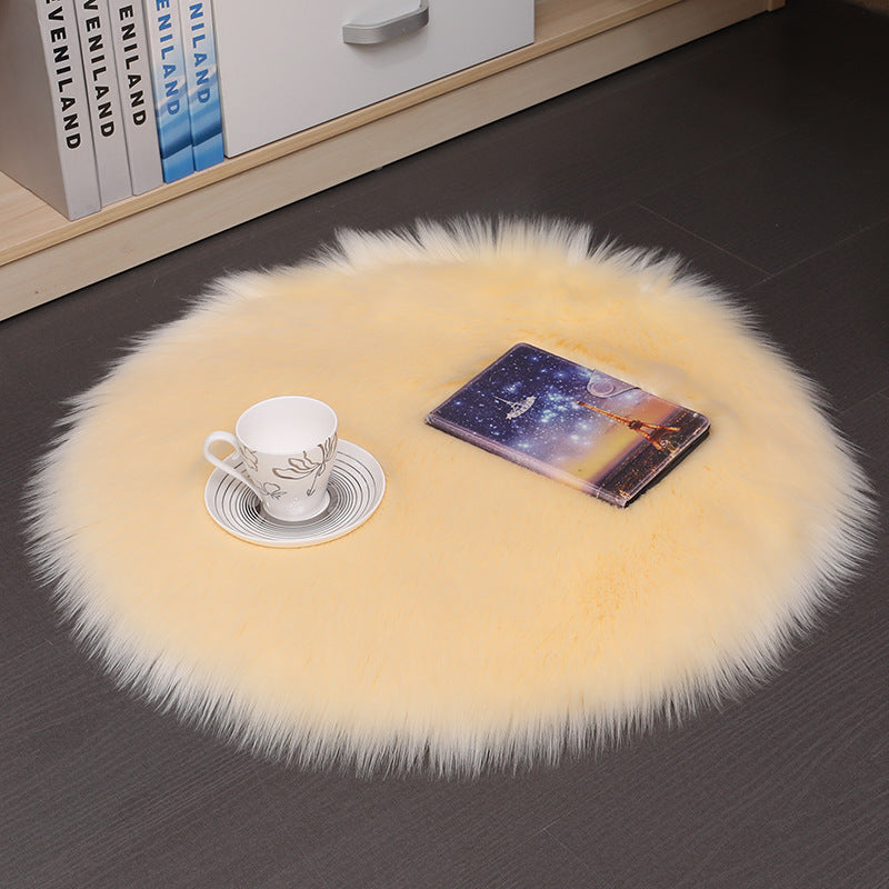 Hair Plush Carpet Floor Mats Household Floor Mats  Wool Round Bedroom Carpets AliFinds