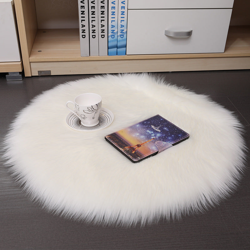 Hair Plush Carpet Floor Mats Household Floor Mats  Wool Round Bedroom Carpets AliFinds