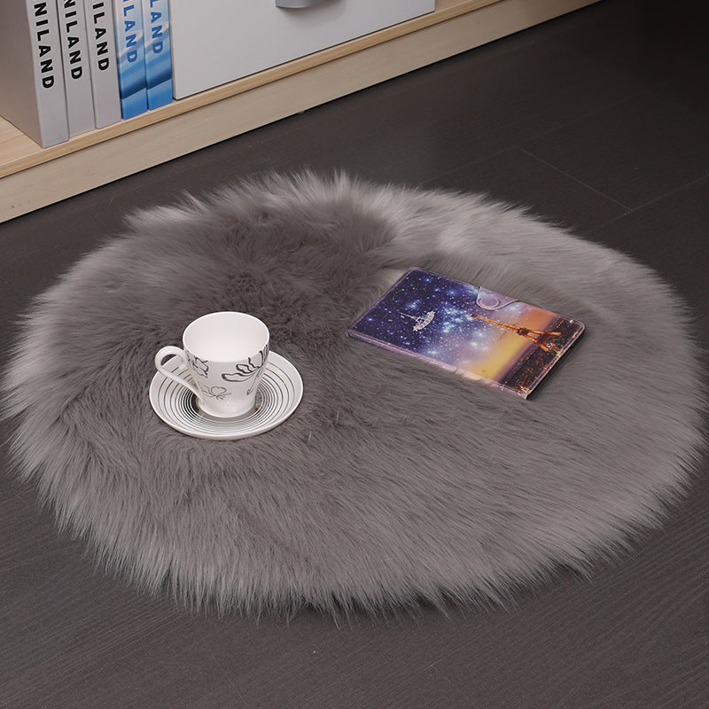 Hair Plush Carpet Floor Mats Household Floor Mats  Wool Round Bedroom Carpets AliFinds