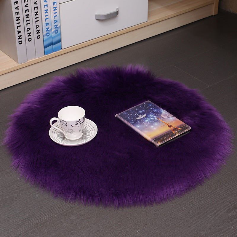 Hair Plush Carpet Floor Mats Household Floor Mats  Wool Round Bedroom Carpets AliFinds