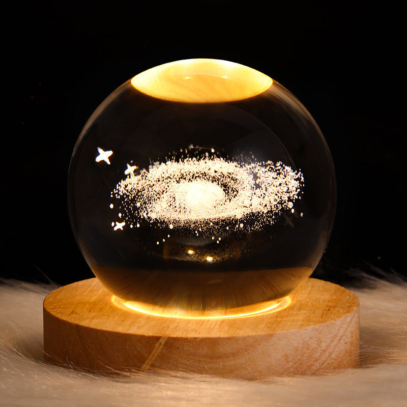 LED Night Light Galaxy Crystal Ball Table Lamp 3D Planet Moon Lamp Bedroom Home Decor For Kids Party Children Birthday Gifts AliFinds