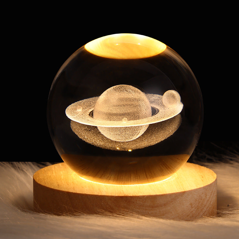 LED Night Light Galaxy Crystal Ball Table Lamp 3D Planet Moon Lamp Bedroom Home Decor For Kids Party Children Birthday Gifts AliFinds