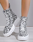 Leopard Print Women Shoes Platform Boots AliFinds