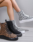 Leopard Print Women Shoes Platform Boots AliFinds