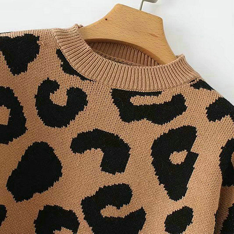 Leopard print pullover women AliFinds