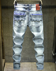 Light Blue Ripped Jeans For Men AliFinds