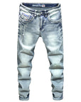 Light Blue Ripped Jeans For Men AliFinds