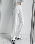 Loose Slim And Drapey Ripped Wide-leg Pants AliFinds