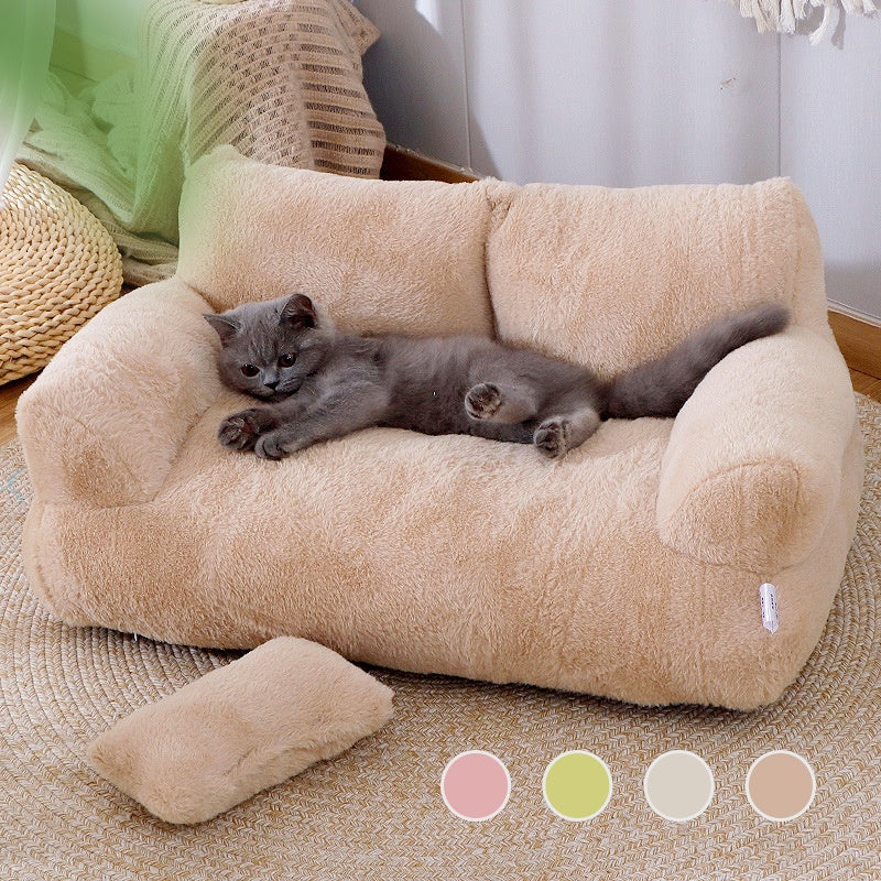 Luxury Cat Bed Sofa Winter Warm Cat Nest Pet Bed For Small Medium Dogs Cats Comfortable Plush Puppy Bed Pet Supplies AliFinds