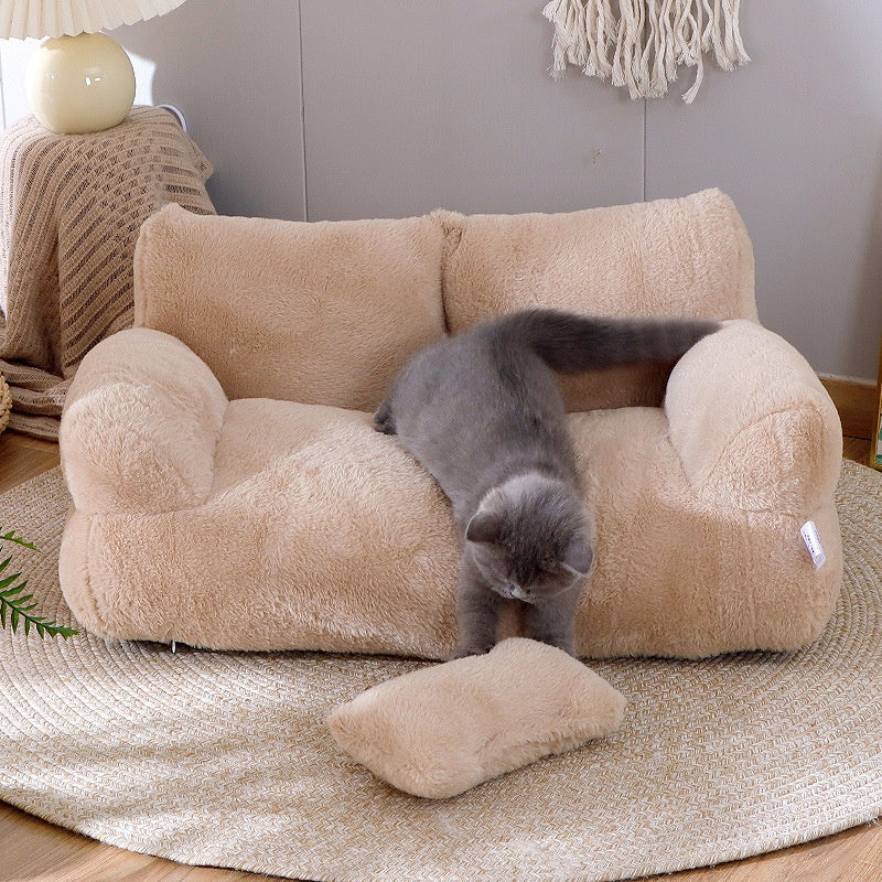 Luxury Cat Bed Sofa Winter Warm Cat Nest Pet Bed For Small Medium Dogs Cats Comfortable Plush Puppy Bed Pet Supplies AliFinds