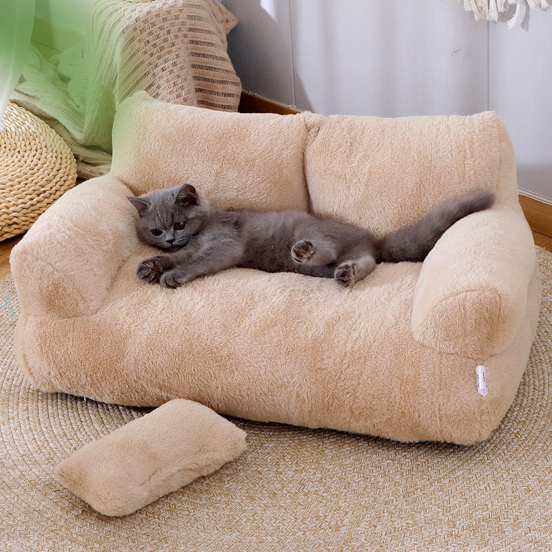 Luxury Cat Bed Sofa Winter Warm Cat Nest Pet Bed For Small Medium Dogs Cats Comfortable Plush Puppy Bed Pet Supplies AliFinds