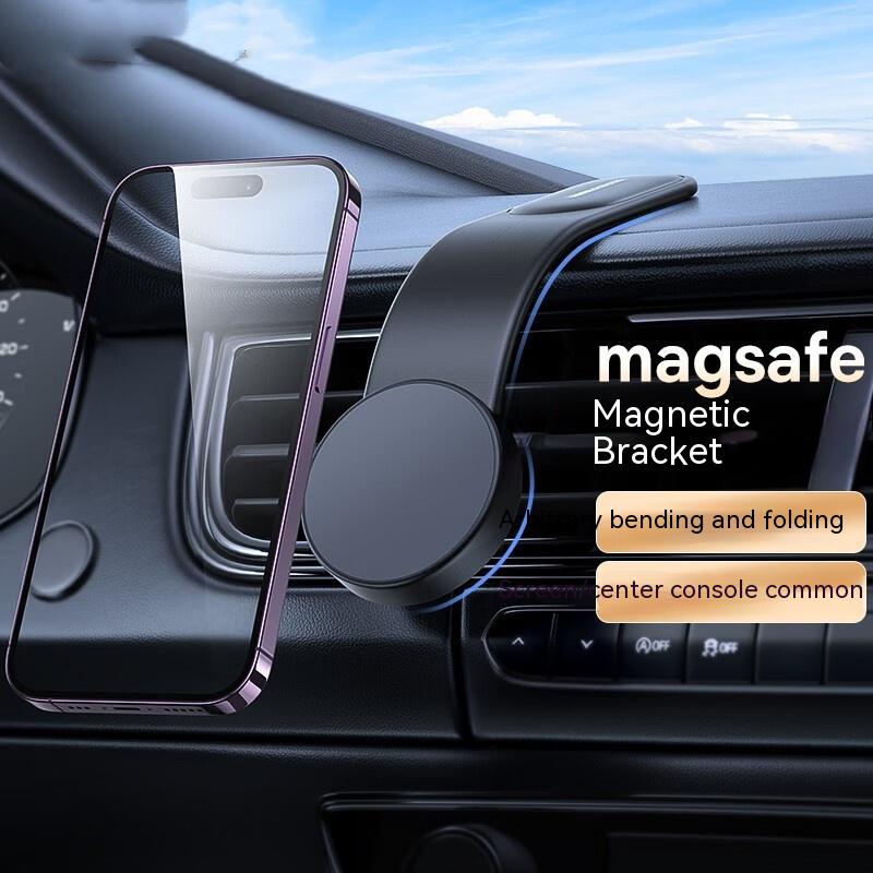 Magnetic Bendable Car Mobile Phone Holder Wireless Charger Phone Holder 15W Car Dash Mount Compatible With Phone AliFinds