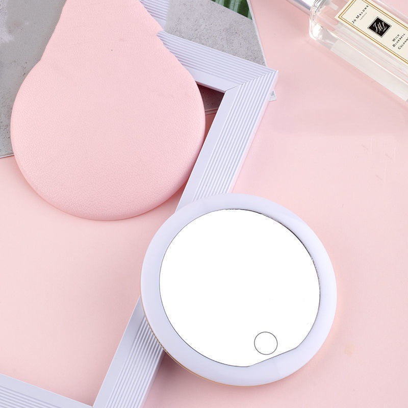 Make-up Mirror With Light To Carry Hand-held Vanity Mirror AliFinds