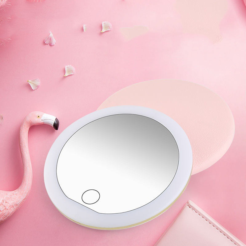 Make-up Mirror With Light To Carry Hand-held Vanity Mirror AliFinds
