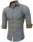 Men Casual Slim Fit Shirts AliFinds