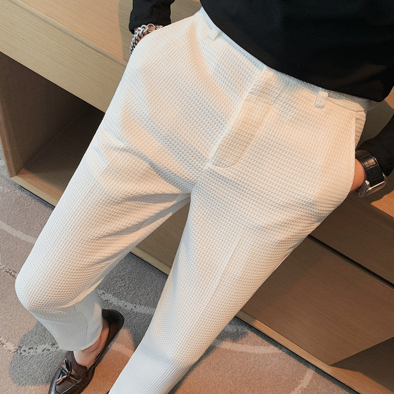 Men&#39;s Casual Pants Walf Checks Fabric Straight AliFinds