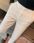 Men's Casual Pants Walf Checks Fabric Straight AliFinds