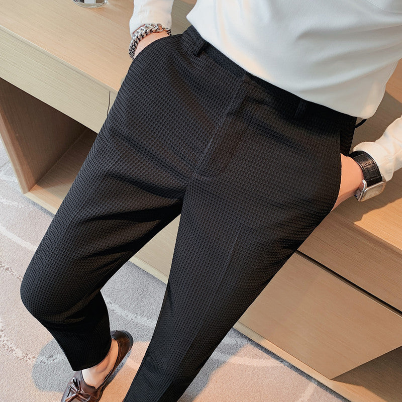 Men&#39;s Casual Pants Walf Checks Fabric Straight AliFinds