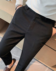 Men's Casual Pants Walf Checks Fabric Straight AliFinds