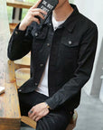 Men's Fashion Casual Denim Slim-fit Coat AliFinds