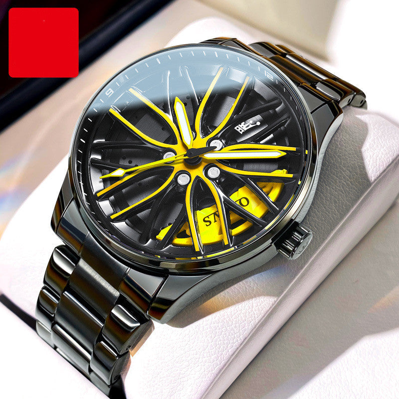 Men's Fashion Hollowed-out Luminous Waterproof Quartz Watch AliFinds