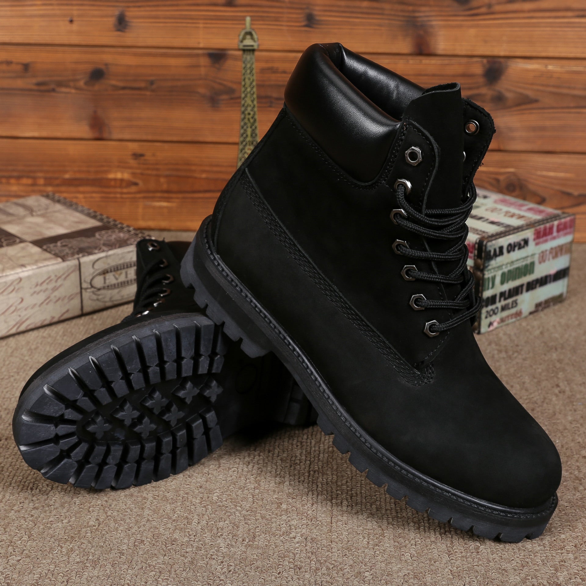 Men&#39;s Fashionable Warm High-top Boots AliFinds