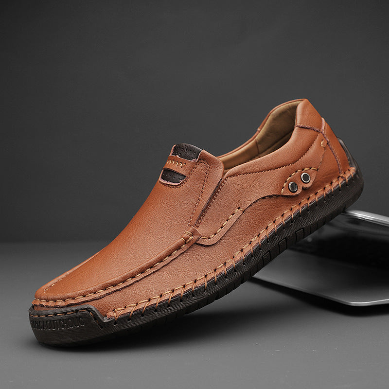 Men&#39;s Handmade Plus Size Leather Shoes AliFinds