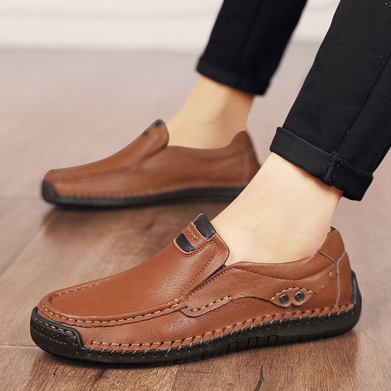 Men&#39;s Handmade Plus Size Leather Shoes AliFinds