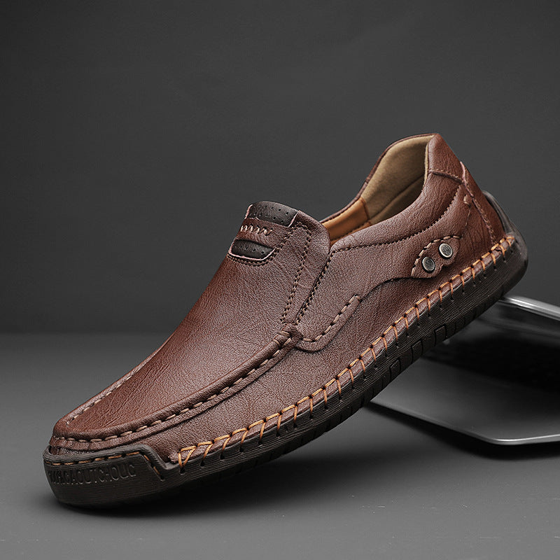 Men&#39;s Handmade Plus Size Leather Shoes AliFinds