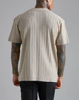 Men's Knitted Button Short-sleeved Shirt AliFinds