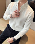 Men's Long-sleeved Business High-grade Slim Shirt AliFinds