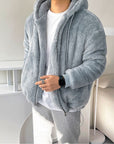 Men's Loose All-match Lamb Wool Thickened Hooded Sweatshirt AliFinds