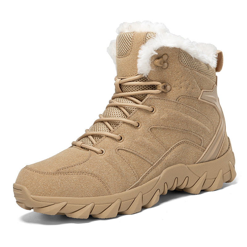 Men&#39;s Snow Boots Thickened Thermal Middle Tube AliFinds