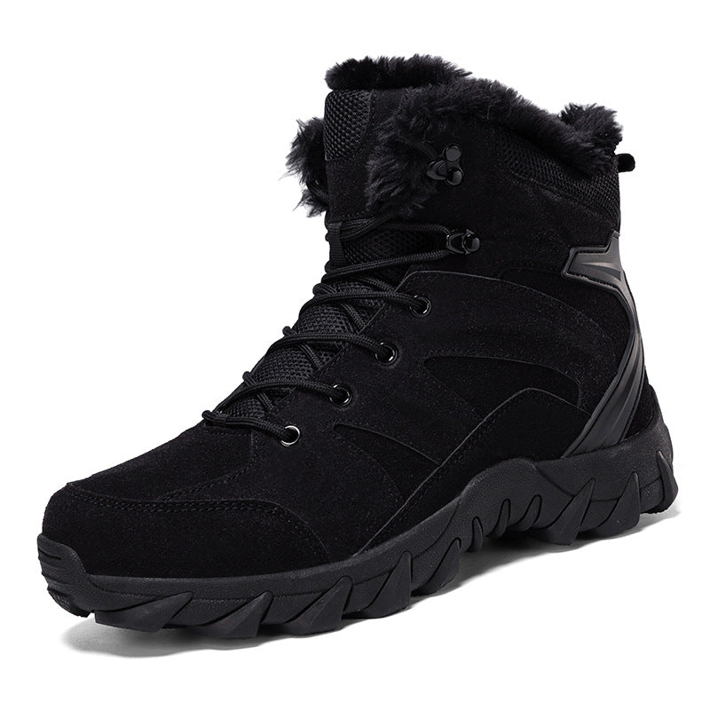 Men's Snow Boots Thickened Thermal Middle Tube AliFinds