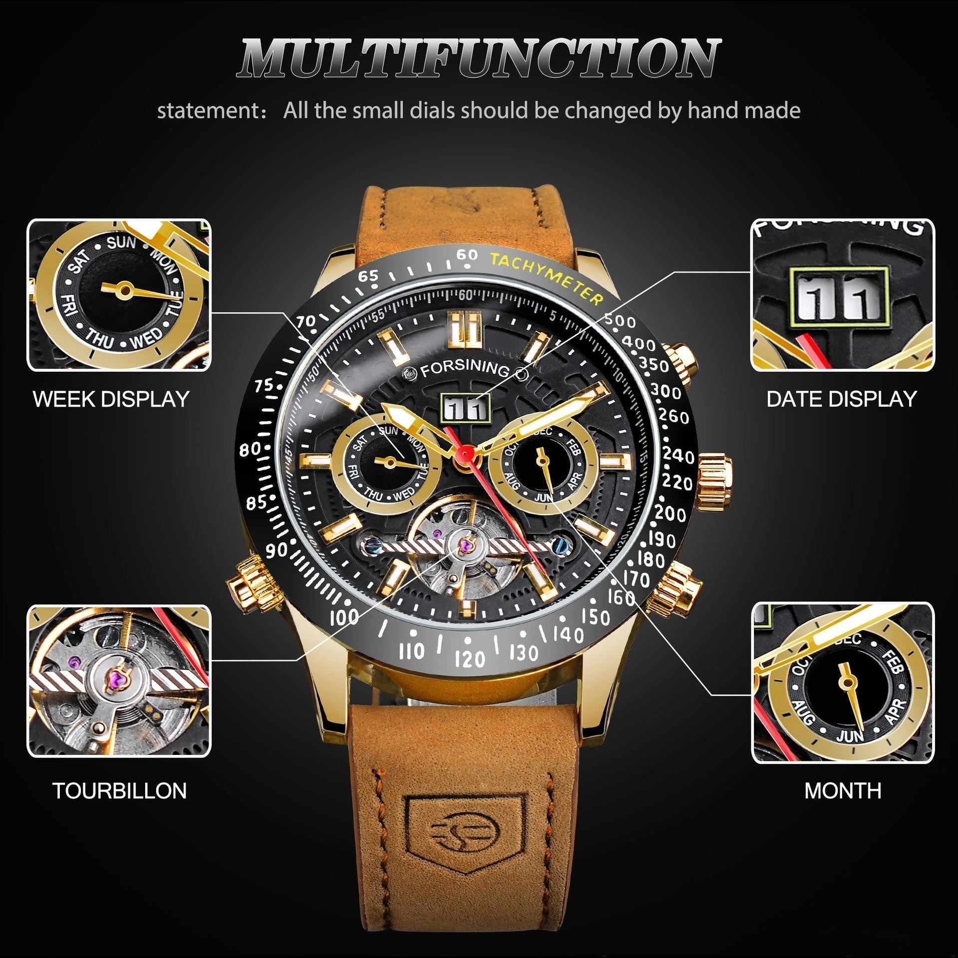 Men&#39;s Stylish And Versatile Automatic Mechanical Watch Waterproof AliFinds