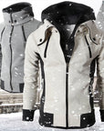 Men's Zip UP Hooded Jacket Fake Two Piece Sports Cardigan Casual Slim Sweatshirt Jacket AliFinds