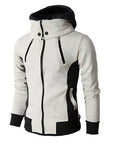 Men's Zip UP Hooded Jacket Fake Two Piece Sports Cardigan Casual Slim Sweatshirt Jacket AliFinds